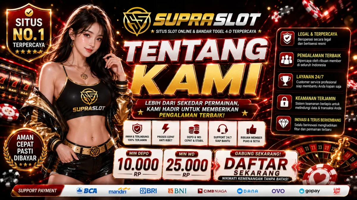 SUPRASLOT tentang kami - platform informasi hiburan digital terpercaya Indonesia